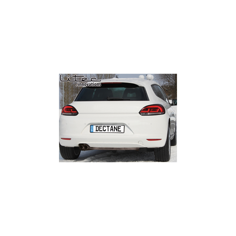 Feux arrière LED à clignotant dynamique Rouge Fumé  VW SCIROCCO