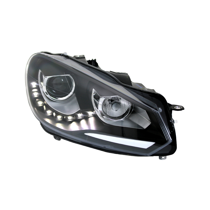 Phares halogène VW Golf 6 avec feux diurne LED style xénon