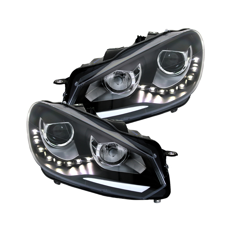 Phares halogène VW Golf 6 avec feux diurne LED style xénon