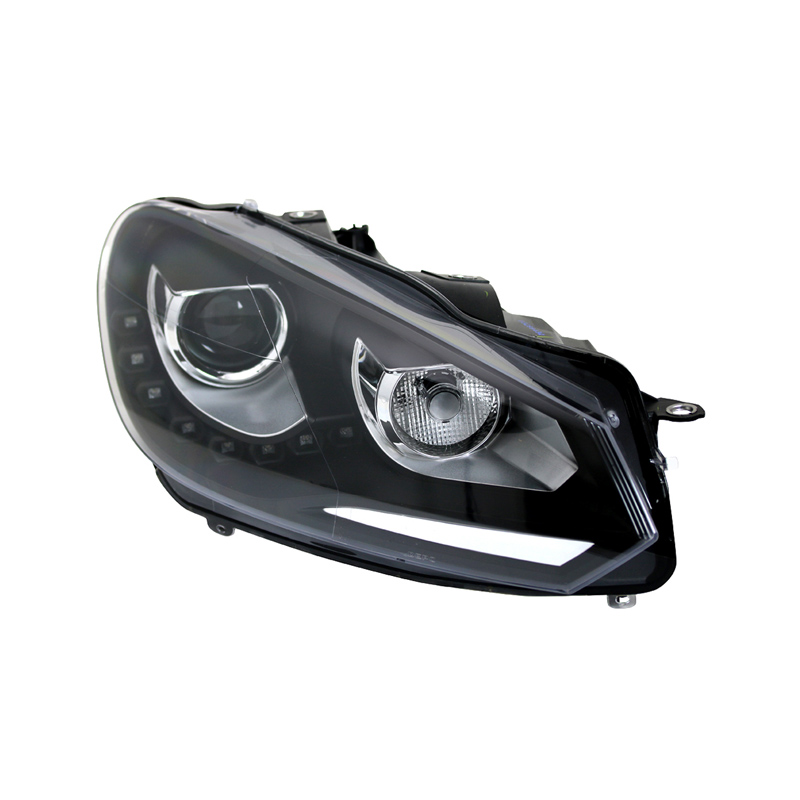 Phares halogène VW Golf 6 avec feux diurne LED style xénon
