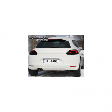 Feux arrière Noir/Fumé avec clignotants dynamique LITEC LED Vw SCIROCCO (2008 - 2015)