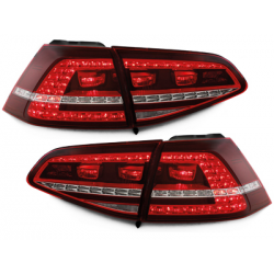 Feux arrière LED à Clignotant dynamique VW Golf 7 Rouge/Fumé - TLVWG7RCFW