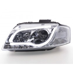 Phares Tube Light AUDI A3 8P Drl chrome - R87 - LTI DRAGON LIGHT