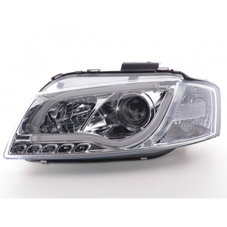  Phares Tube Light AUDI A3 8P Drl chrome - R87 - LTI DRAGON LIGHT