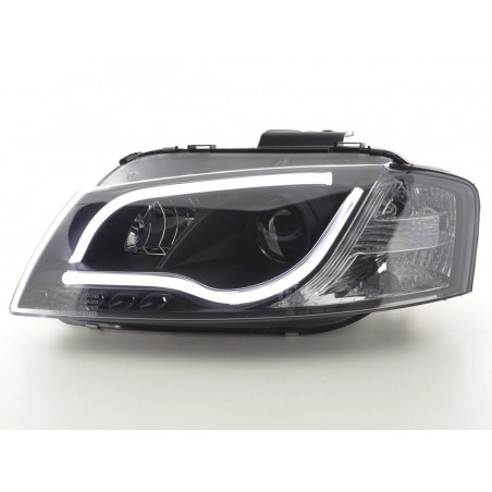  Phares Tube Light AUDI A3 8P Drl noir - R87 - LTI DRAGON LIGHT