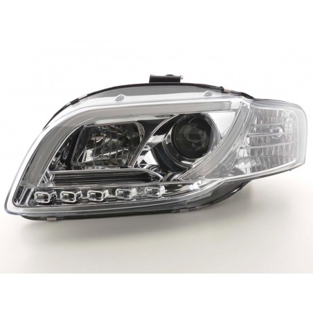  Phares Tube Light AUDI A4 B7 Drl chrome - R87 - LTI DRAGON LIGHT