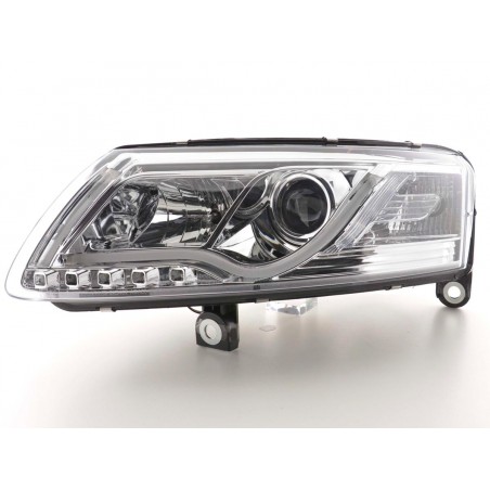  Phares Tube Light AUDI A6 4F Xenon Drl chrome - R87 - LTI DRAGON LIGHT