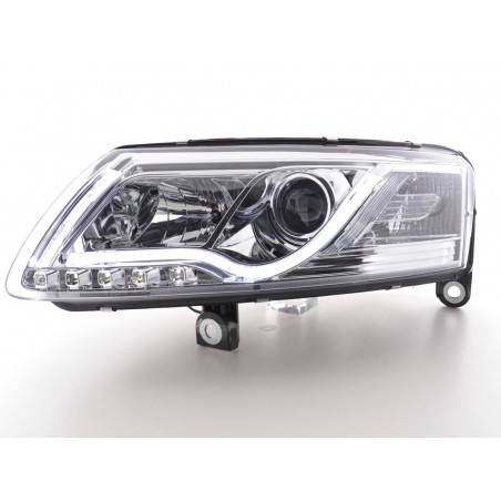  Phares Tube Light AUDI A6 4F Xenon Drl chrome - R87 - LTI DRAGON LIGHT