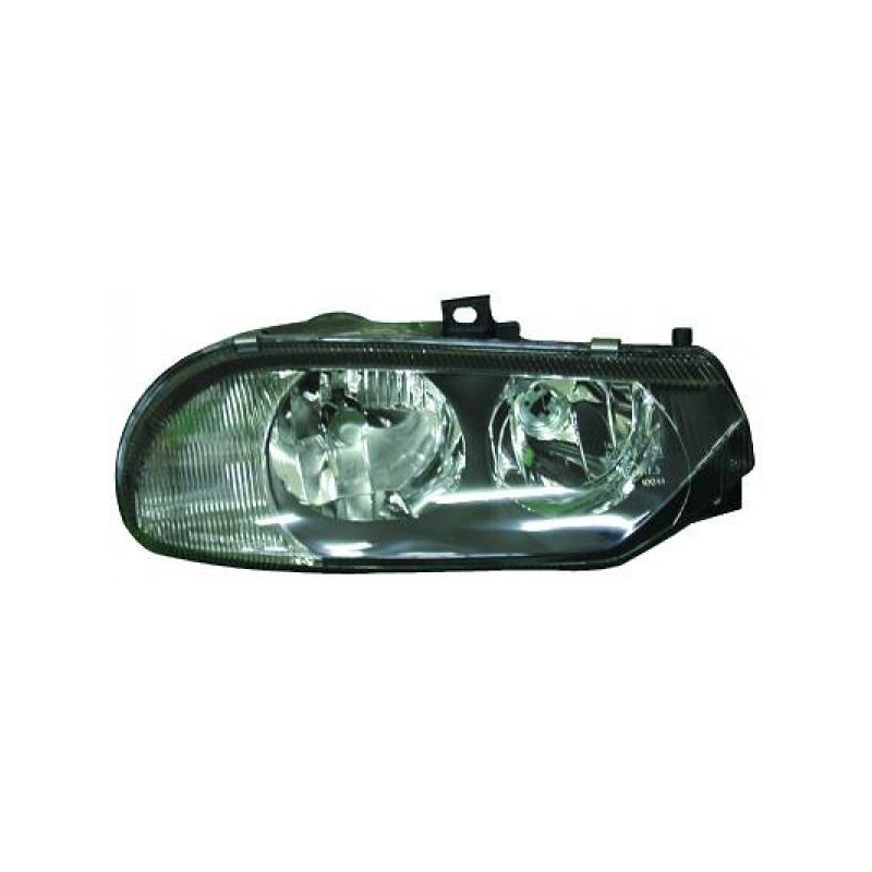 phare design D, noir, H7/H1, pour règl. électr.     ALFA 156,
