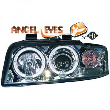 PHARES DESIGN, CHROME, RÉGL. ÉLECTR., ANNEAUX AUDI A4, PHARES DESIGN, CHROME, RÉGL. ÉLECTR., ANNEAUX AUDI A4,