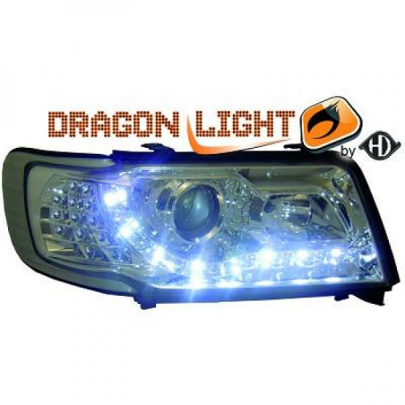 fari con LED diurni, DragonLights, chrome 100, fari con LED diurni, DragonLights, chrome 100,