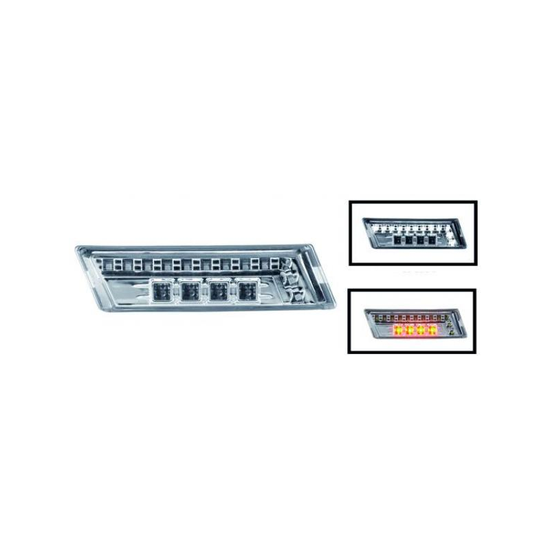 Kit Clignotants latéraux Design  LED/CHROME, AVEC FEUX DIURNES      AUDI A4,   