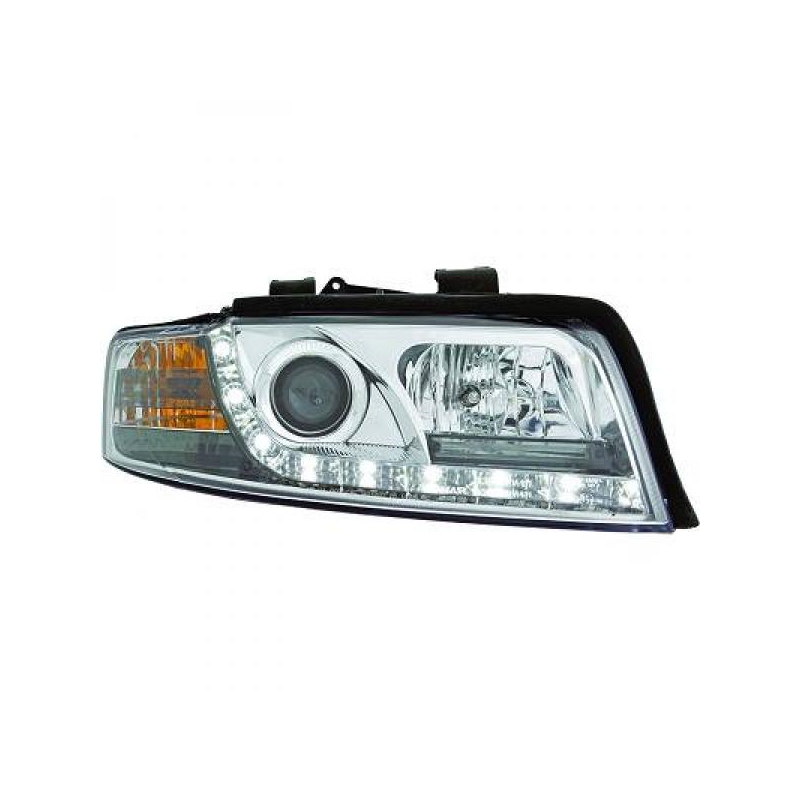 fari con LED diurni, DragonLights, cromo AUDI A4