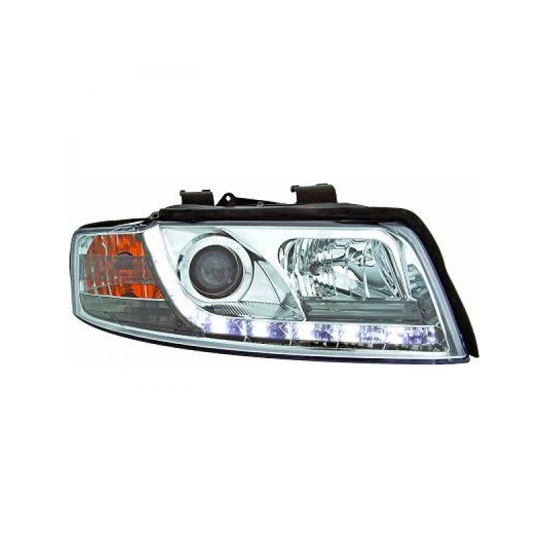 fari con LED diurni, DragonLights, cromo, AUDI A4, 