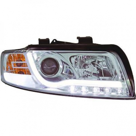 Kit phares chrome design Led AUDI A4 B6 Kit phares chrome design Led AUDI A4 B6