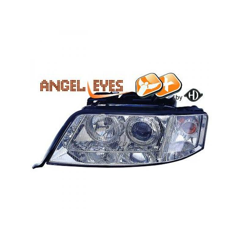 PHARES XENON, SET, CHROME, D2S+H7, RÉGL. ÉLECTR., ANNEAUX          A6,