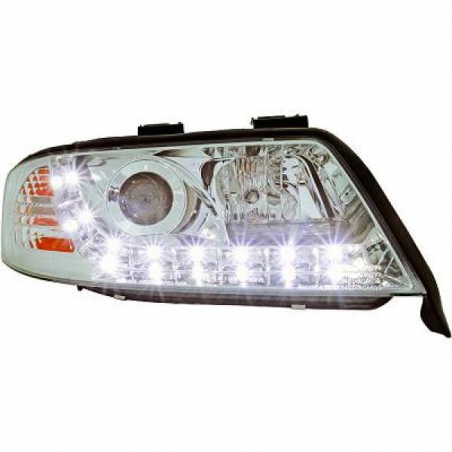 fari con LED diurni, DragonLights, chrome A6 fari con LED diurni, DragonLights, chrome A6