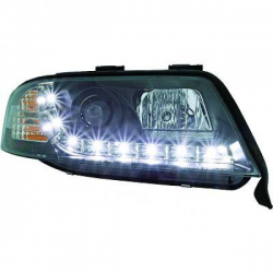 fari con LED diurni, DragonLights, nero A6