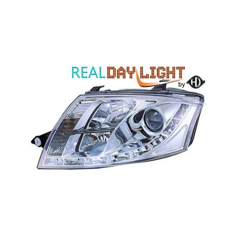 fari con LED diurni, DragonLights, cromo, Audi TT, 