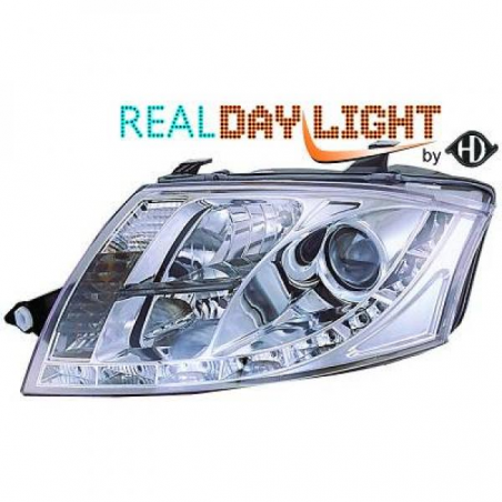 fari con LED diurni, DragonLights, cromo, Audi TT, 