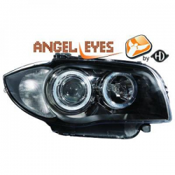 phares design, noir, H7+H7, pour règl. électr.                 E87,