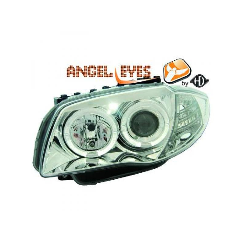 phares design, chrome, anneaux                                       E87,