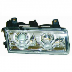 PHARES DESIGN, CHROME, H7/H7, ANNEAUX CELIS          BMW E36,