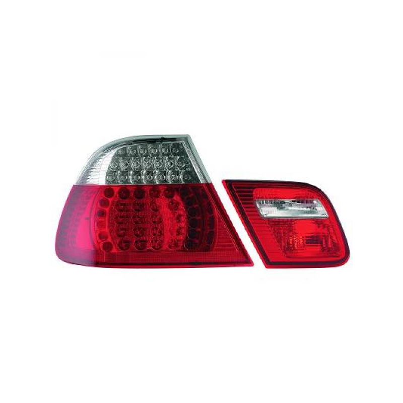 Feu arrière gauche LED rouge/blanc, BMW E46 Coupé