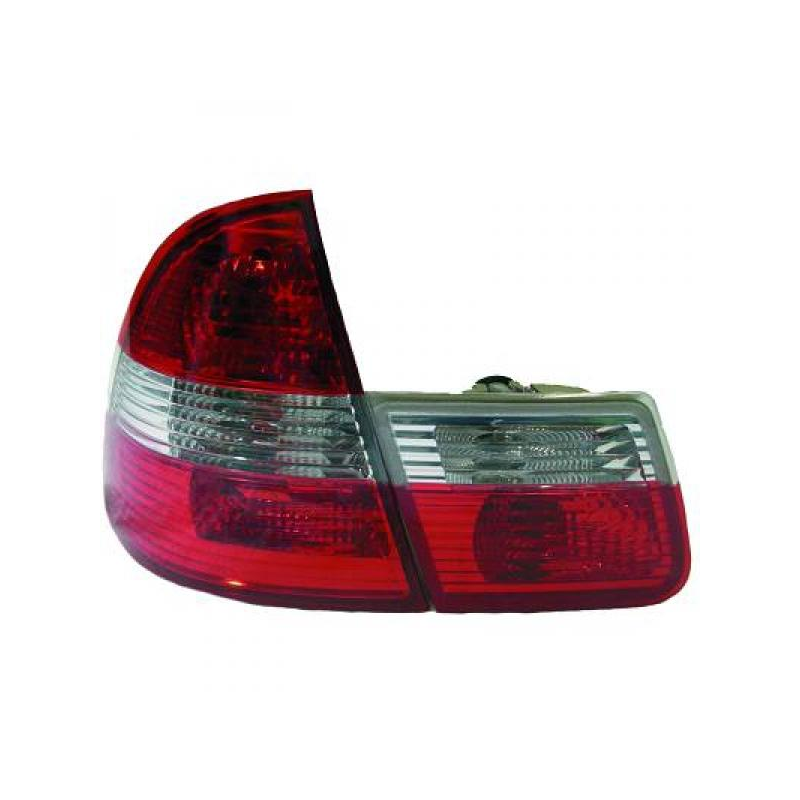 Feux arrière design rouge/blanc, BMW E46 Touring