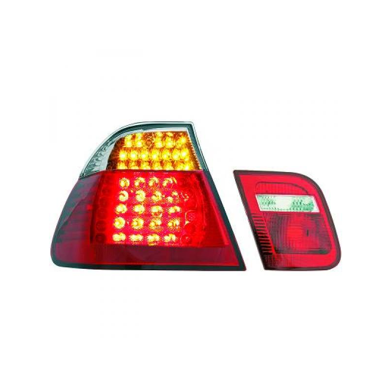 Feux arrière LED rouge/blanc Design BMW E46 4-portes