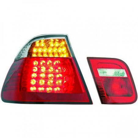 Feux arrière LED rouge/blanc Design BMW E46 4-portes