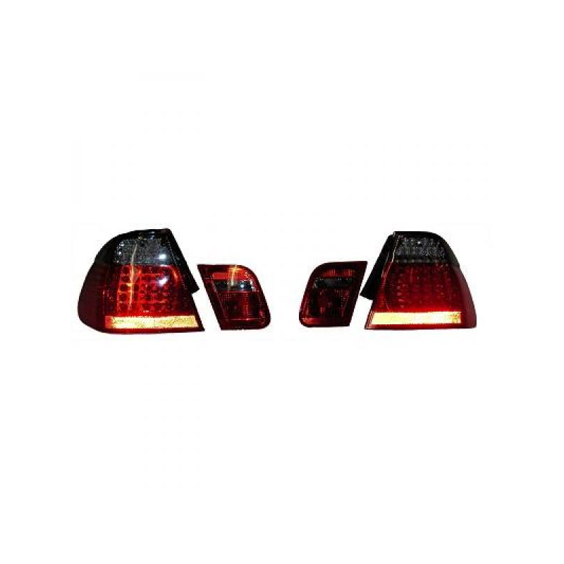Feux arrière LED rouge/noir BMW E46 4-portes
