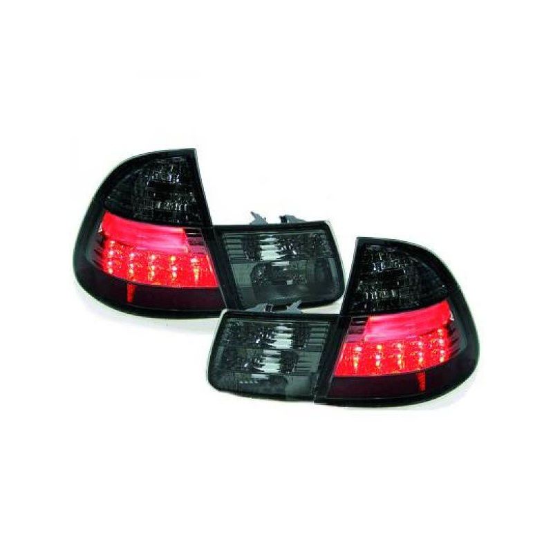 Feux arrière LED design rouge/noir, BMW E46, avant