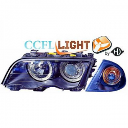 phares design, noir, anneaux CCFL         BMW E46, Berline/Touring