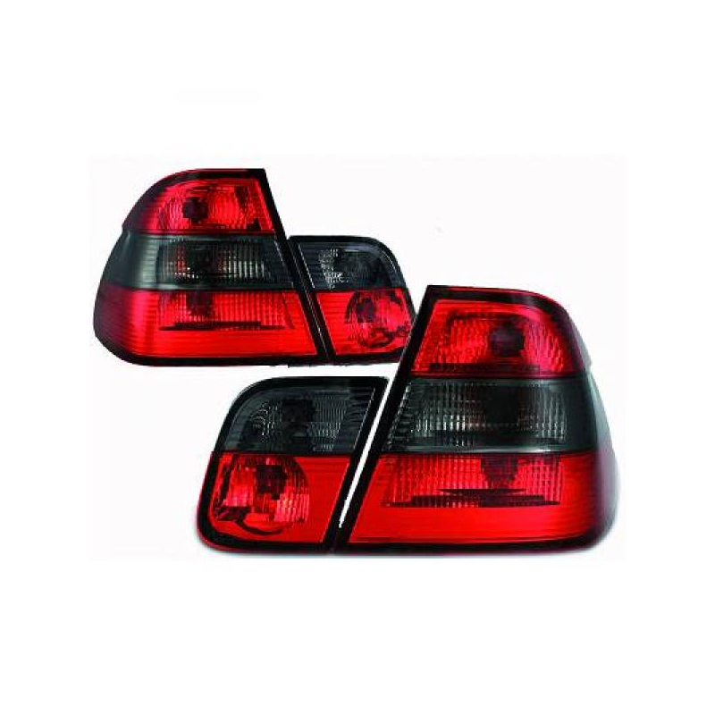 Feux arrière design rouge/noir, BMW E46 2001, 4-portes