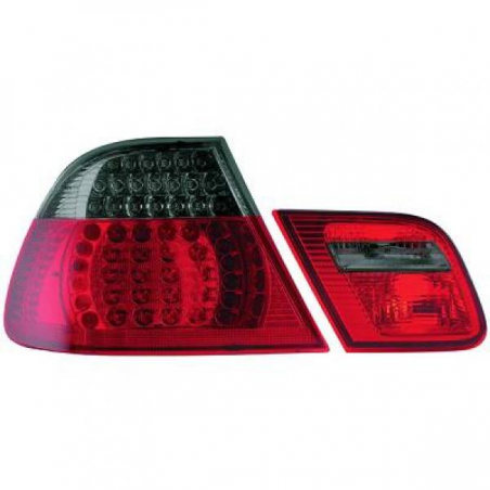 Feux arrière design rouge/noir LED pour BMW E46 4-portes