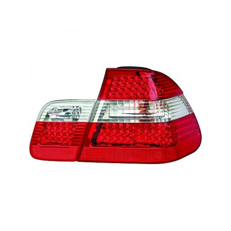 Feux arrière LED design rouge-blanc BMW E46