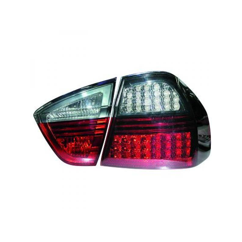 Feux arrière LED design rouge-noir BMW E90