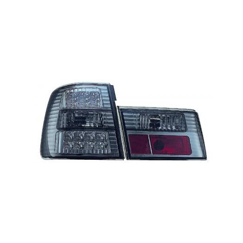 Feux arrière design noir, LED pour BMW E34, 4-portes