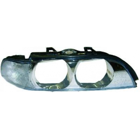 boitier phare D, chrome, avec clign. blanc E39, boitier phare D, chrome, avec clign. blanc E39,