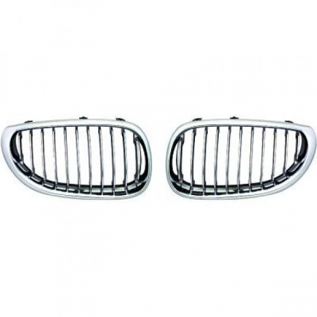 griglia Design set, cromo/nero E60/E61, griglia Design set, cromo/nero E60/E61,