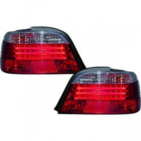 Feux arrière LED rouge/blanc BMW E38