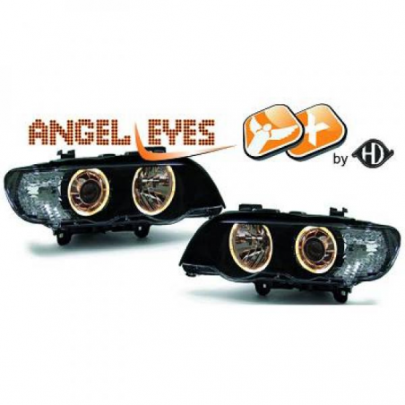 phares XENON, avec anneaux, noir, set, D2S avec correct. phare BMW X5, phares XENON, avec anneaux, noir, set, D2S avec correct. phare BMW X5,