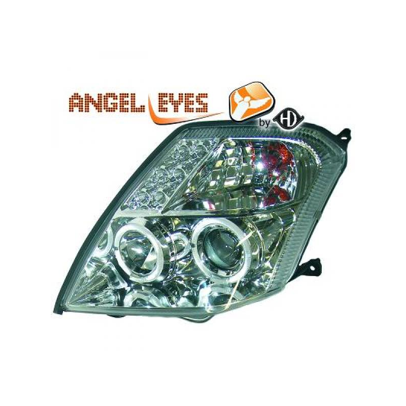 phares design, chrome, règl. man., anneaux      C2,