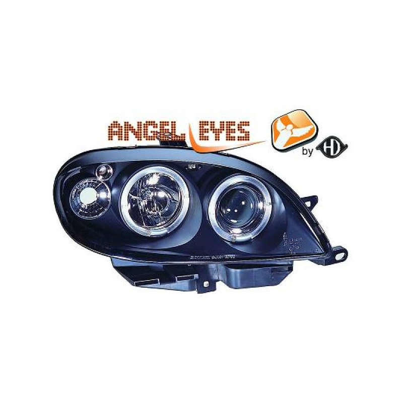 phares design, noir, avec clign., règl. électr., anneaux    SAXO,