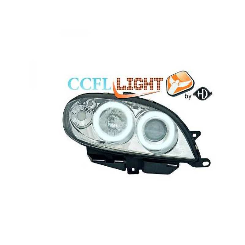 phares design angel eyes, CCFL Cool Lights, chrome, H1/H1    SAXO,