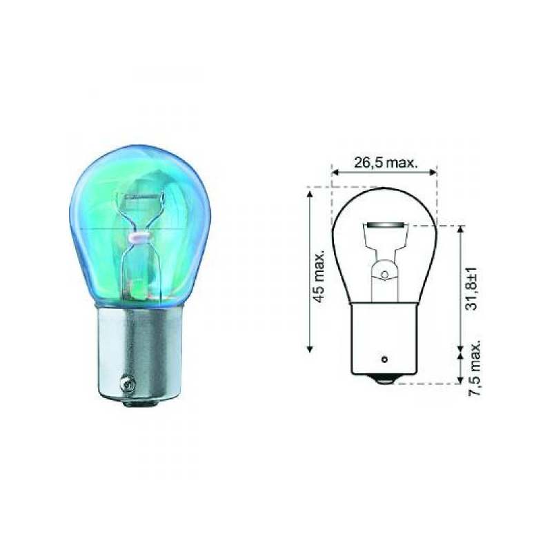 PY21W 12V 21W BAU15s silbe