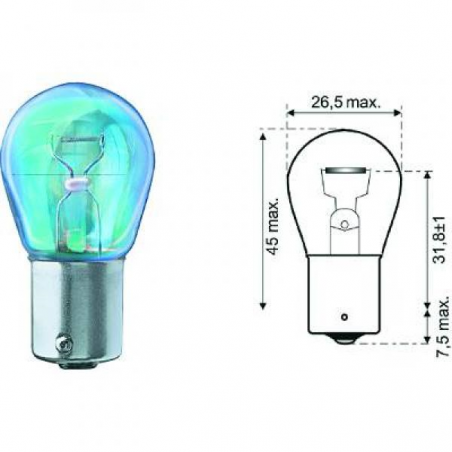 PY21W 12V 21W BAU15s silbe