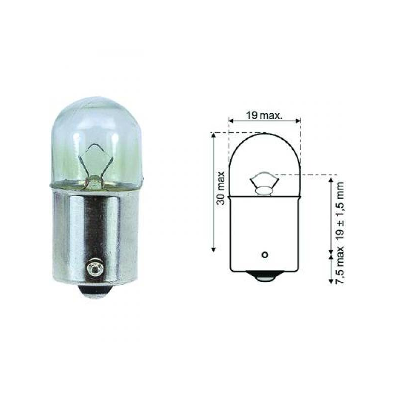 R10W [Tube]12V 10W BA15s  