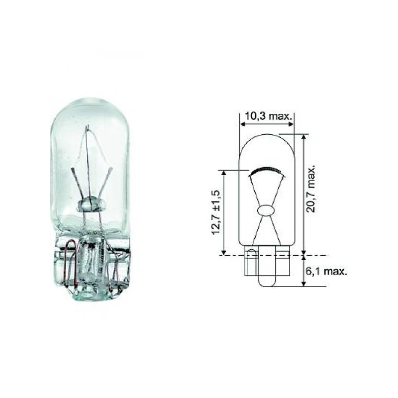 W5W (T10) 12V 5W W2,1x9,5d